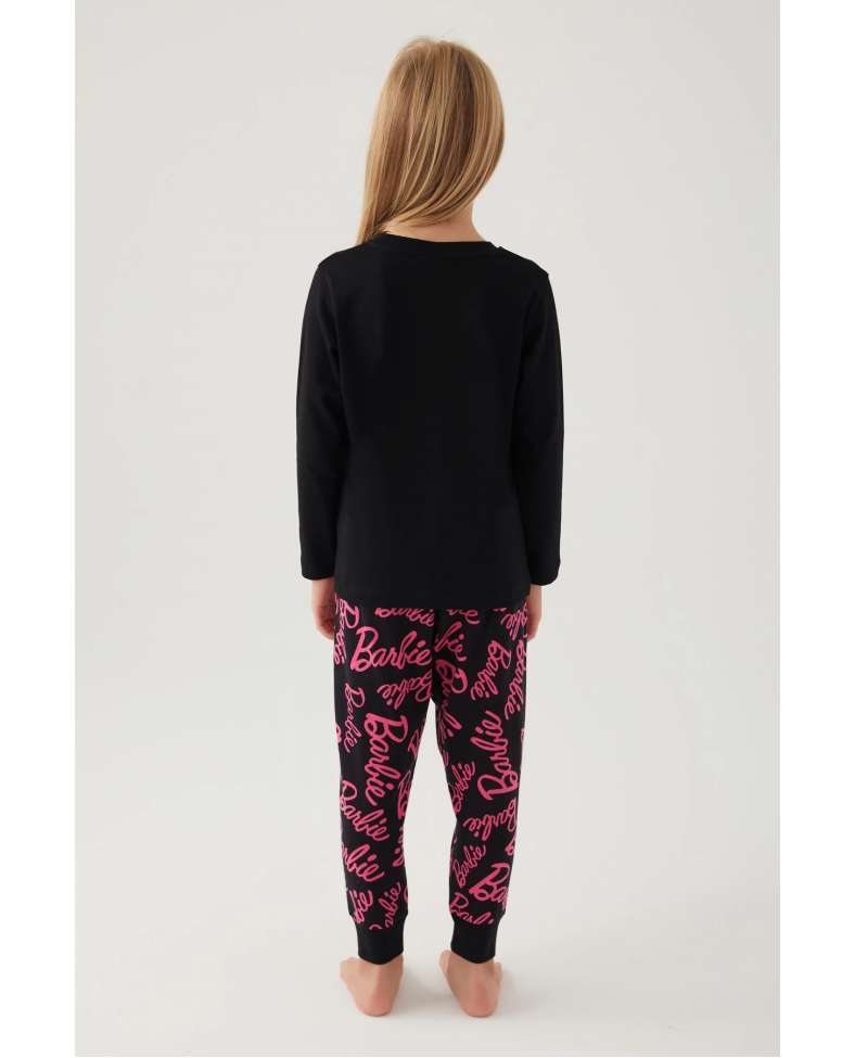 Barbie L1766-3 Kız Çocuk Uzun Kol Pijama Takımı Somersan Giyim | Kadın, Erkek ve Çocuk Moda