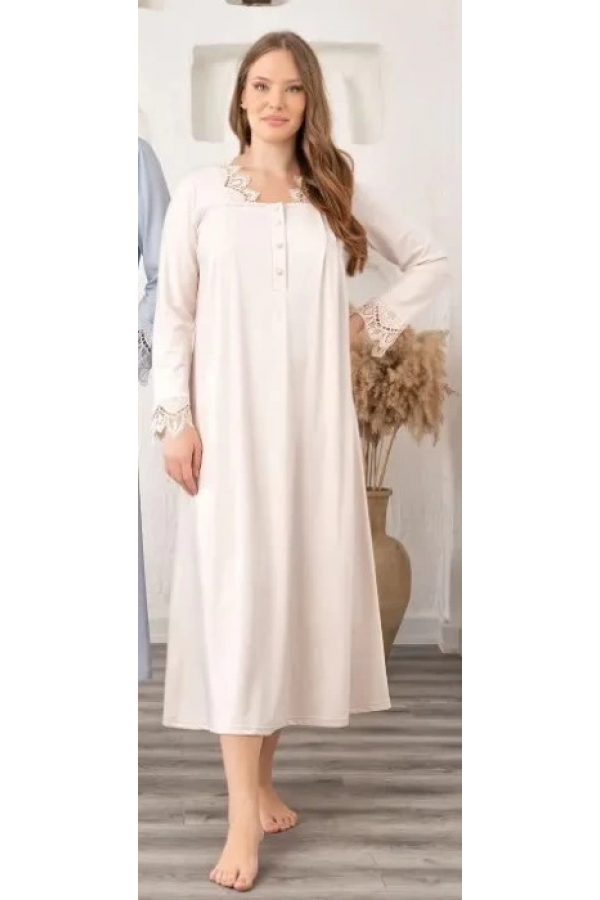 Bone 5911 Kadın Lohusa Müslim Yaka Gecelik