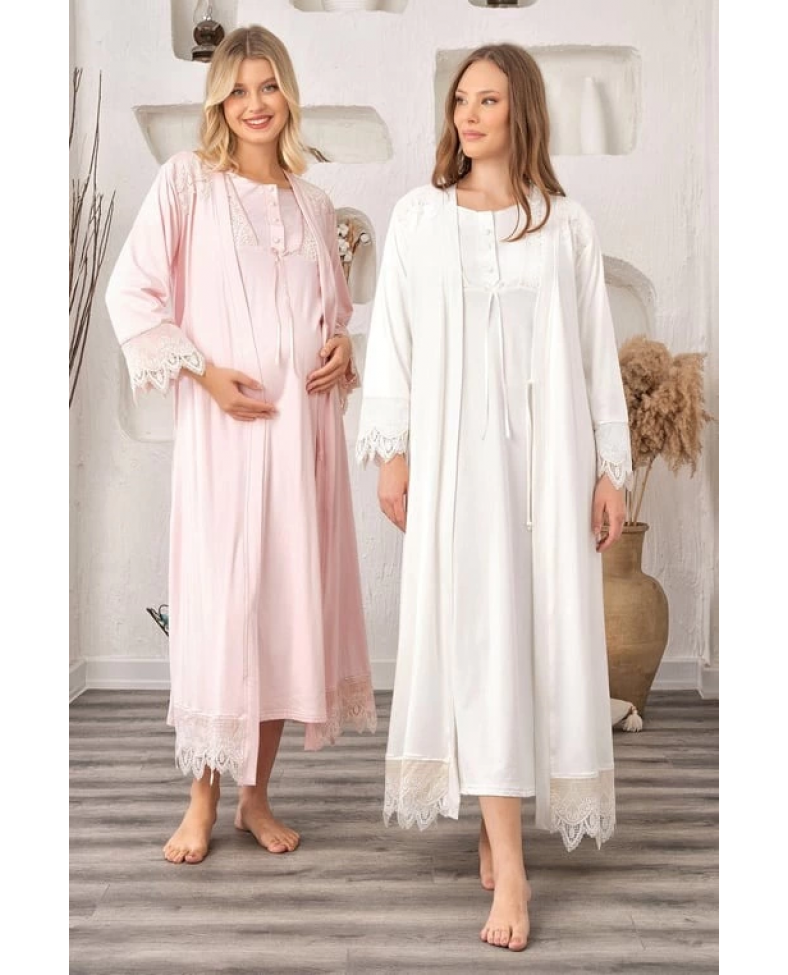 Bone 5933 Mikro Müslim Lohusa Gecelik Sabahlık Takım