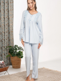 Bone 6109 Dantel Detaylı Sabahlıklı Lohusa Pijama Takımı