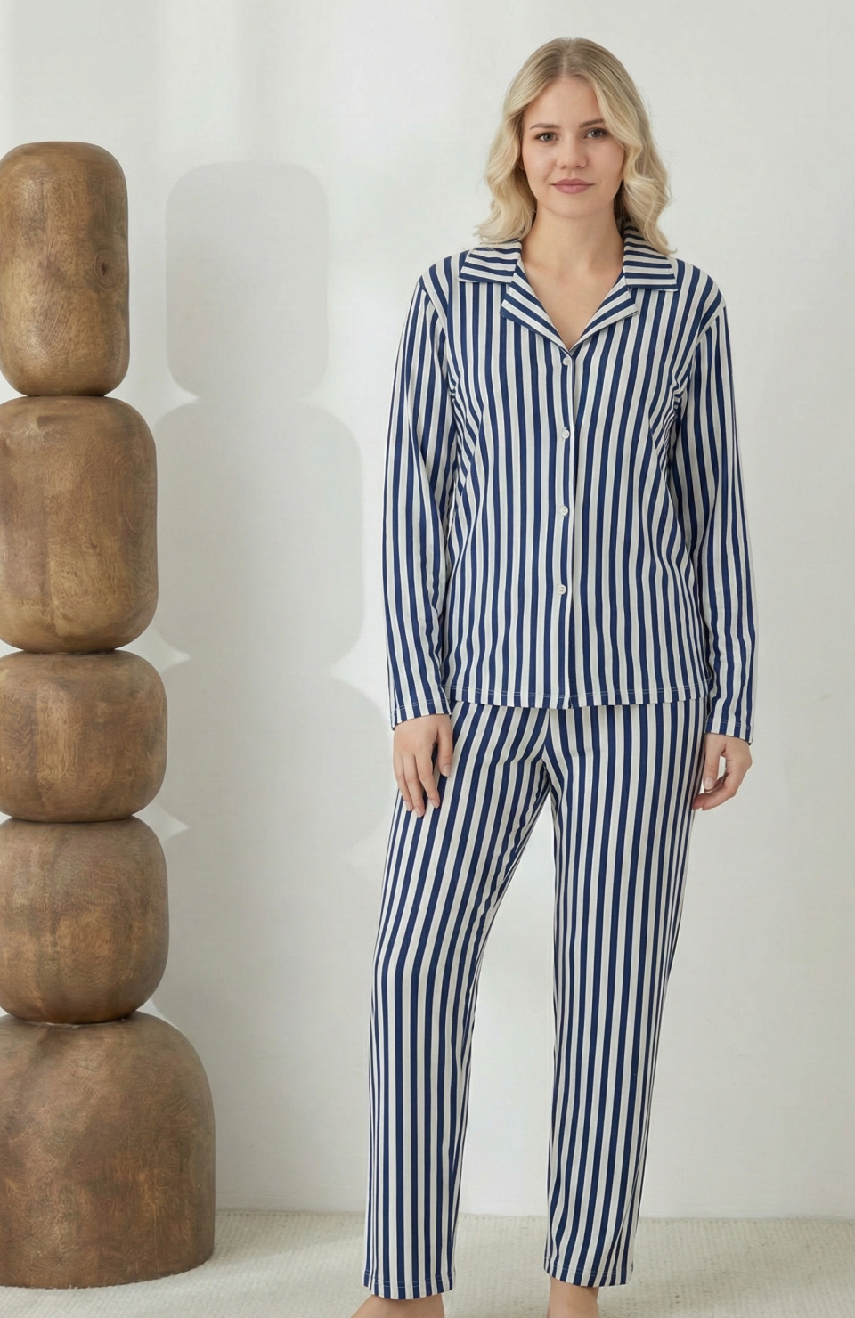 Boyraz 02286 Kadın Süet Uzun Kol Pijama Takımı