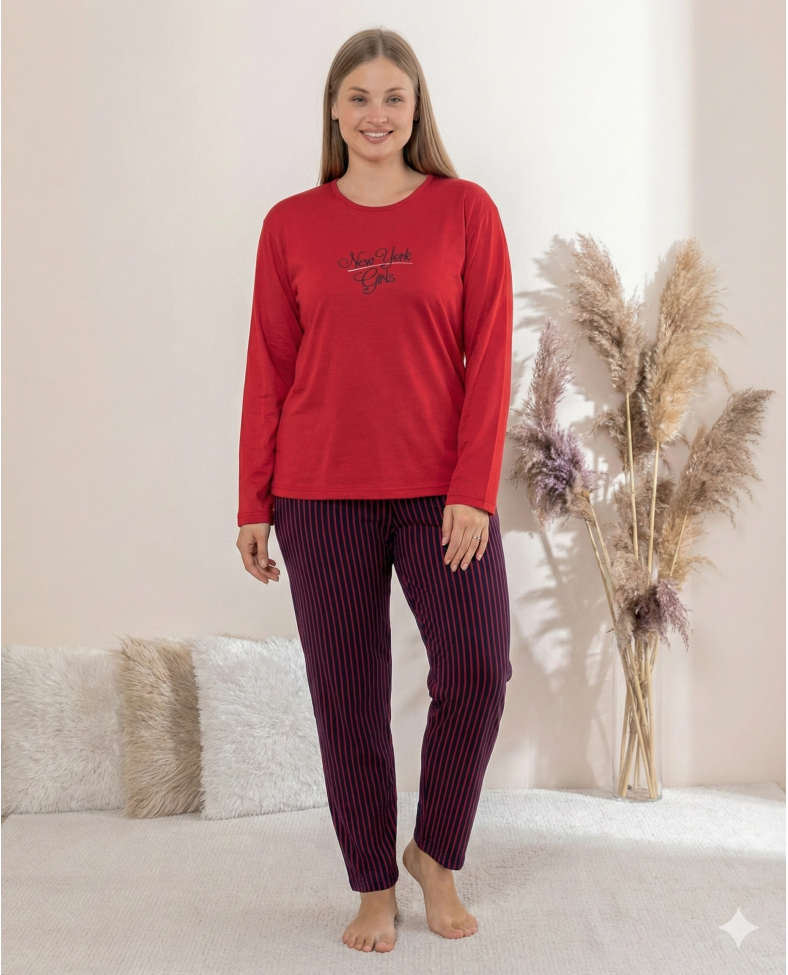 Boyraz 0259 Kadın Battal Sandy Uzun Kol Pijama Takımı Somersan Giyim | Kadın, Erkek ve Çocuk Moda