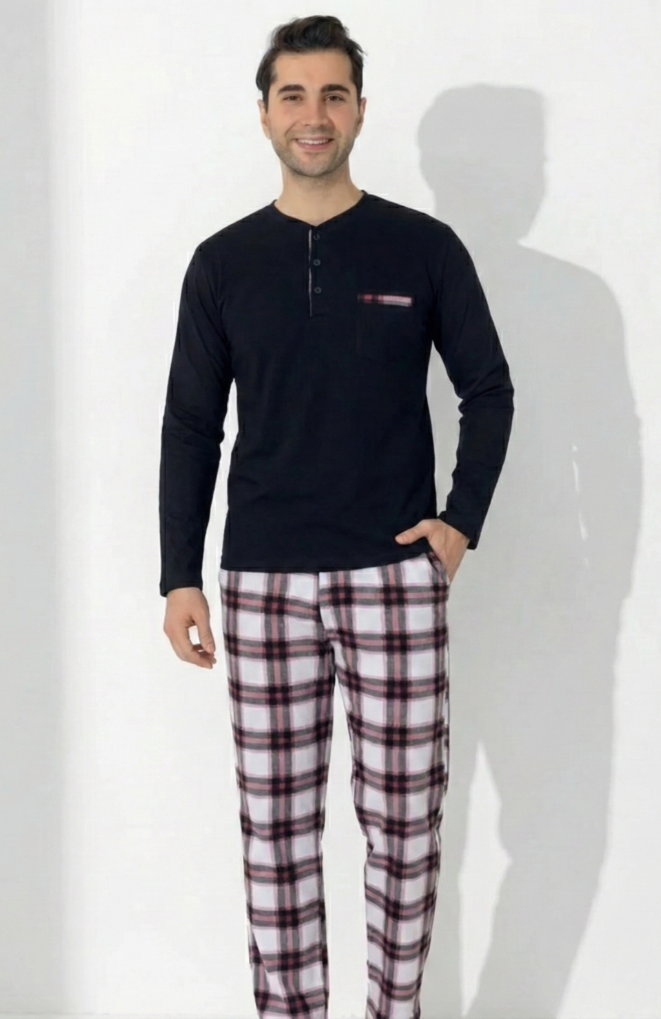 Boyraz 0401 Erkek Uzun Kol Pijama Takımı