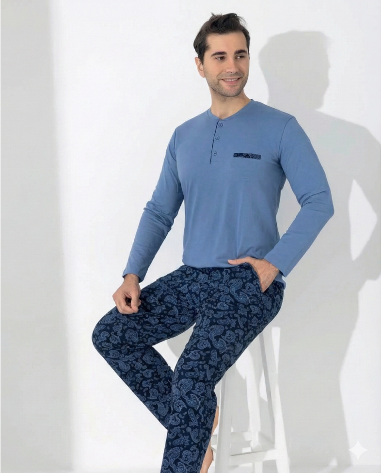 Boyraz 0403 Erkek Uzun Kol Pijama Takımı