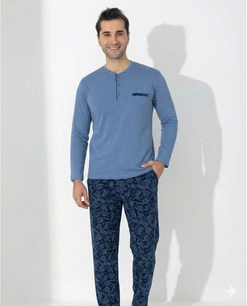 Boyraz 0403 Erkek Uzun Kol Pijama Takımı