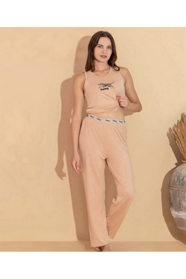 Boyraz 20618 Kadın Milan Kumaş Atlet Pijama Takımı