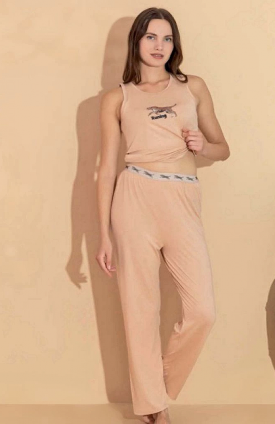 Boyraz 20618 Kadın Milan Kumaş Atlet Pijama Takımı