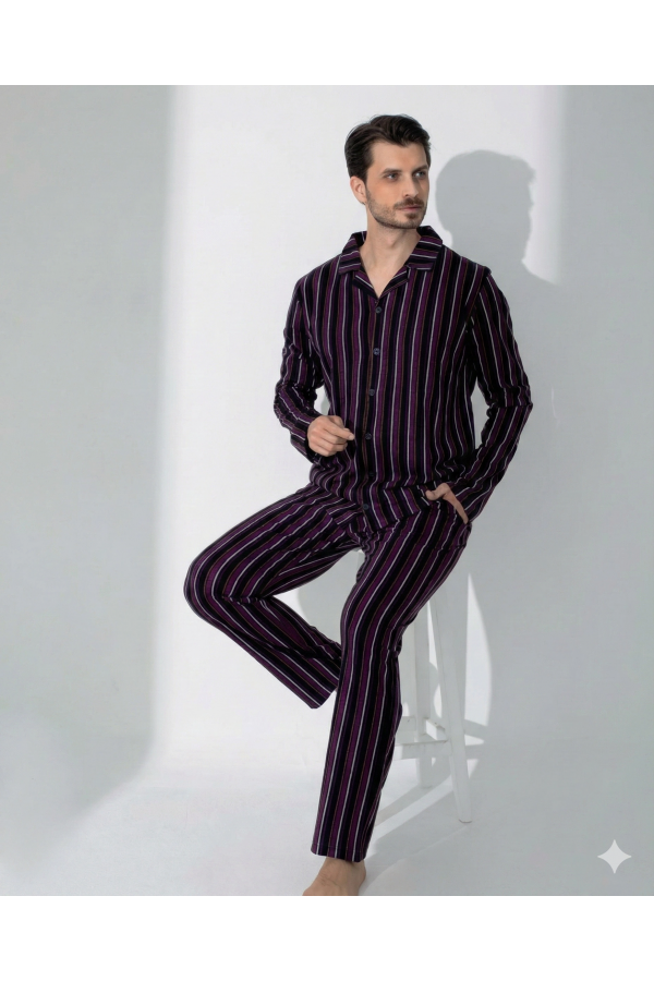 Boyraz 70093 Erkek Uzun Kol Penye Pijama Takımı