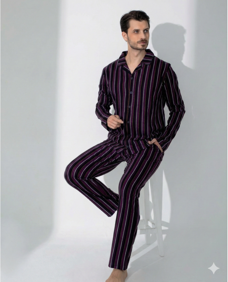 Boyraz 70093 Erkek Uzun Kol Penye Pijama Takımı