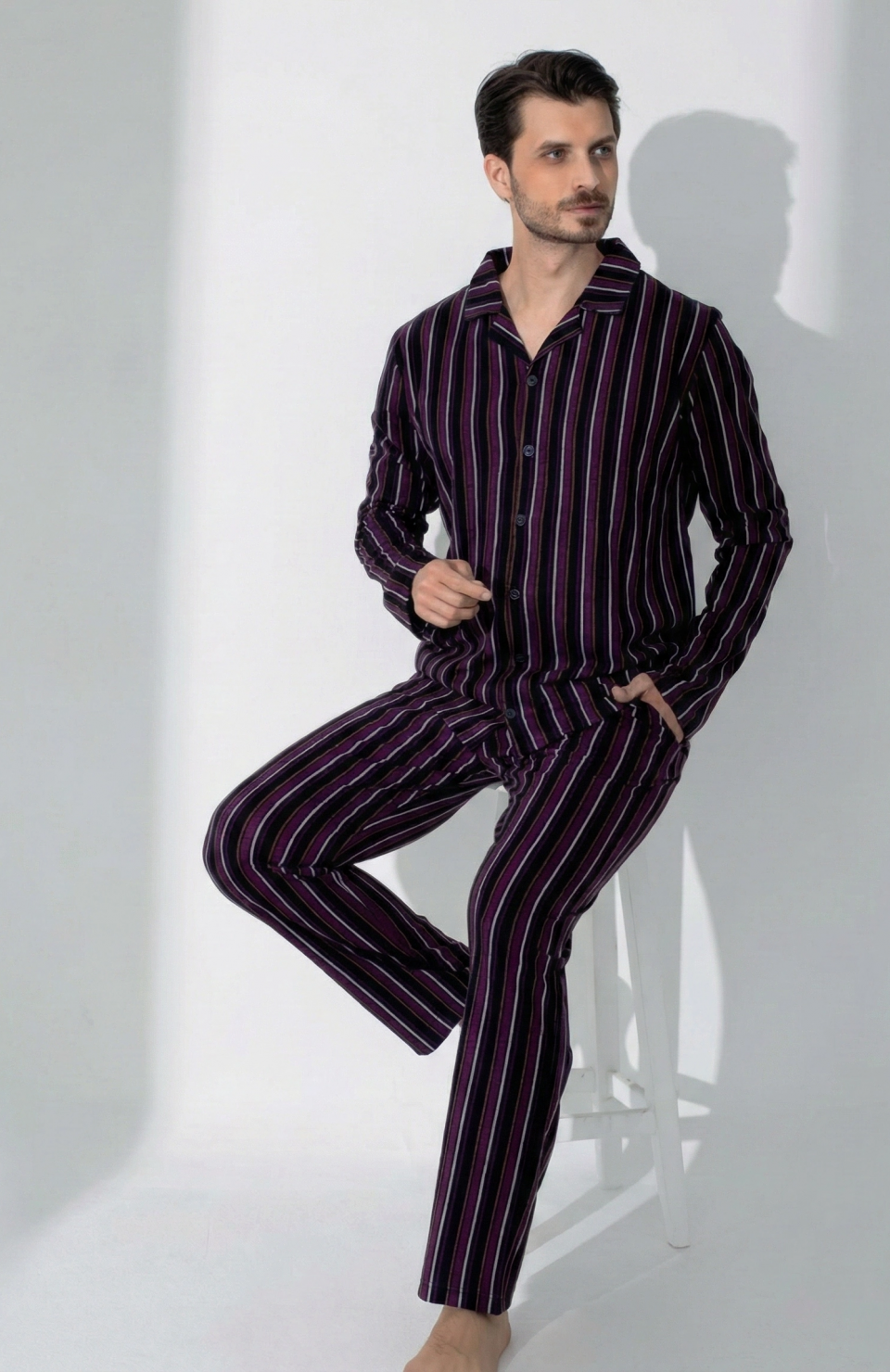 Boyraz 70093 Erkek Uzun Kol Penye Pijama Takımı