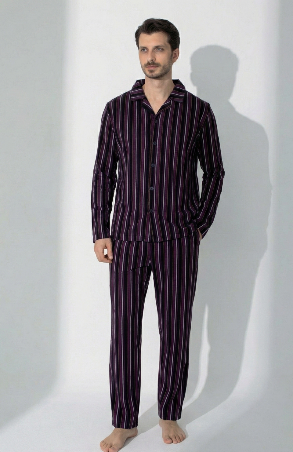 Boyraz 70093 Erkek Uzun Kol Penye Pijama Takımı