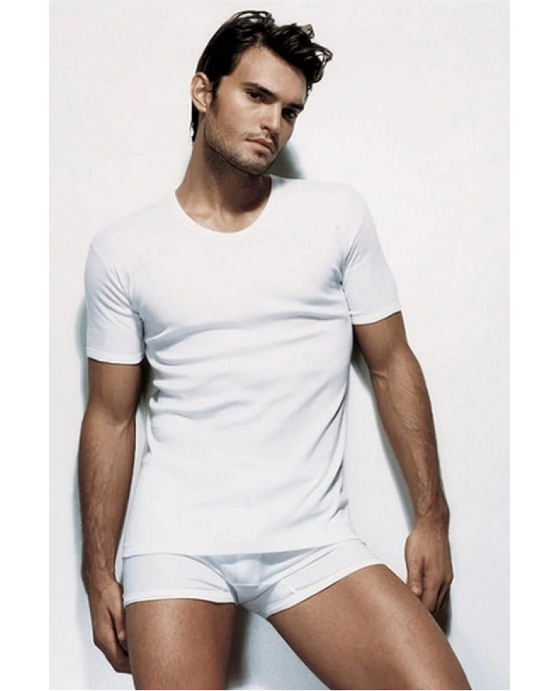 Çift Kaplan 640 Bisiklet Yaka İnterlok Kumaş Erkek Atlet