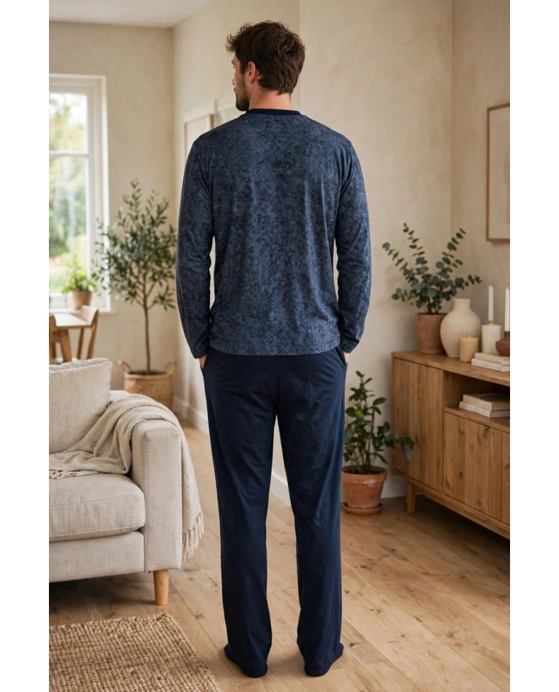 Çift Kaplan 8200 Uzun Kol Erkek Patlı Pijama Takımı