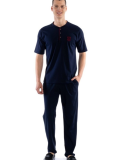 D'S Damat 02000 Kısa Kol 3'lü Erkek Pijama Takımı