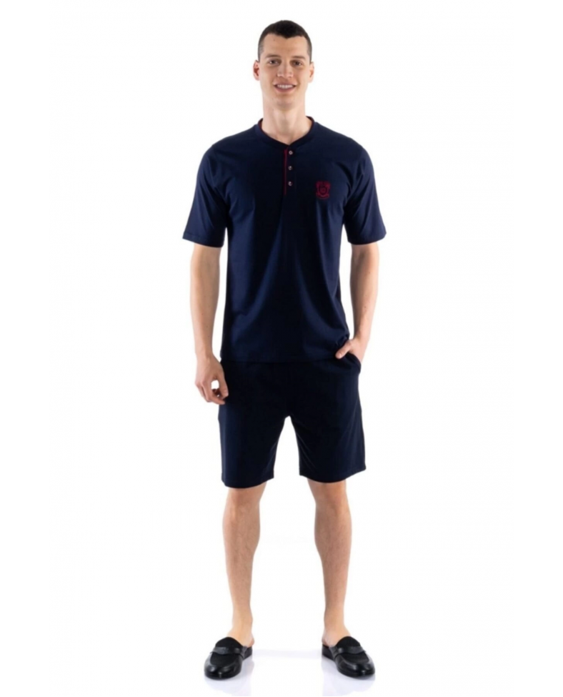 D'S Damat 02000 Kısa Kol 3'lü Erkek Pijama Takımı