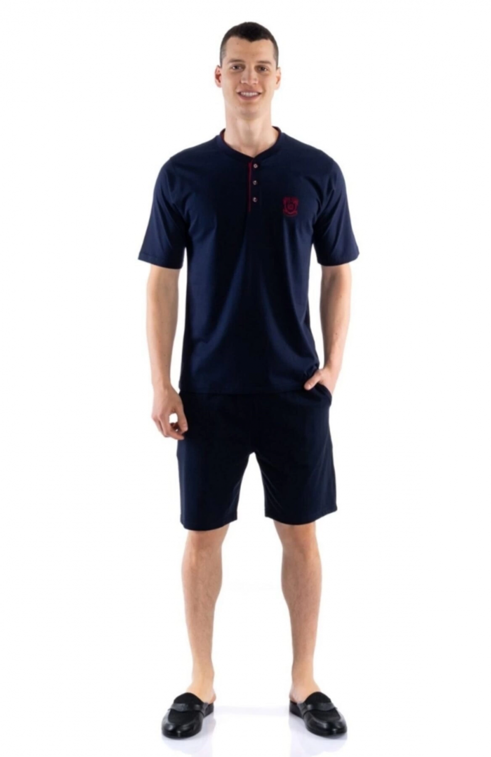 D'S Damat 02000 Kısa Kol 3'lü Erkek Pijama Takımı