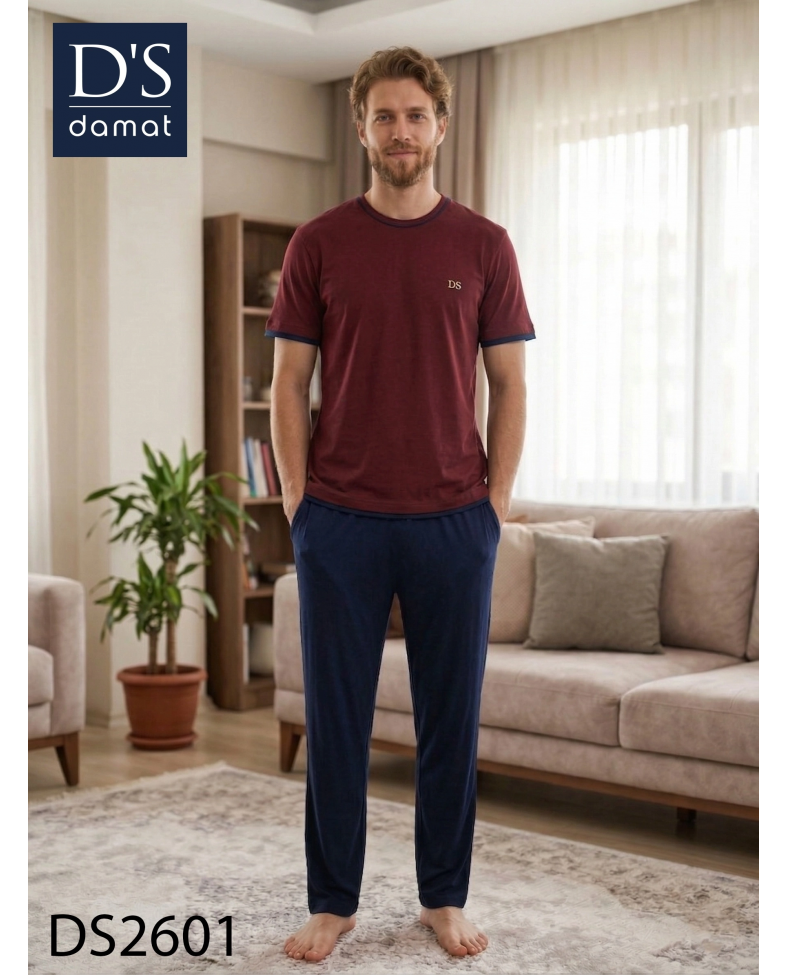 D's Damat 2601 Erkek Spring Kısa Kol Pijama Takımı
