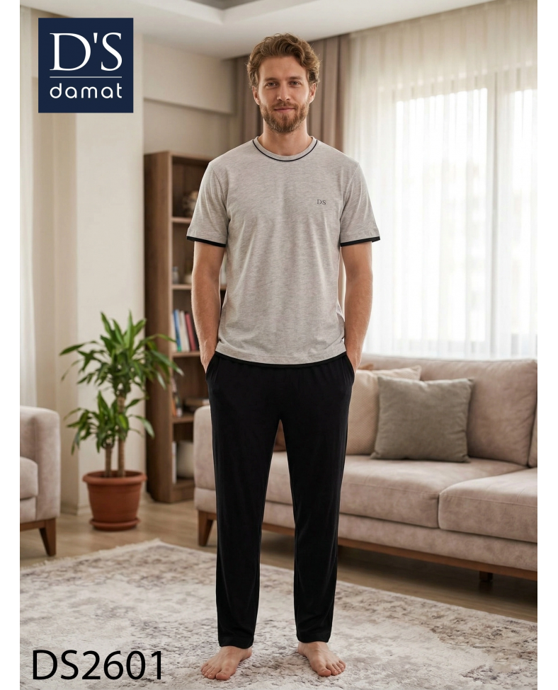 D's Damat 2601 Erkek Spring Kısa Kol Pijama Takımı