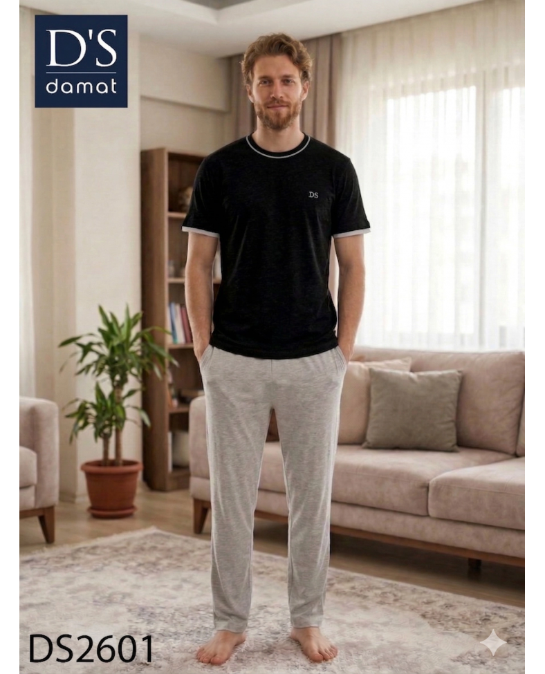 D's Damat 2601 Erkek Spring Kısa Kol Pijama Takımı