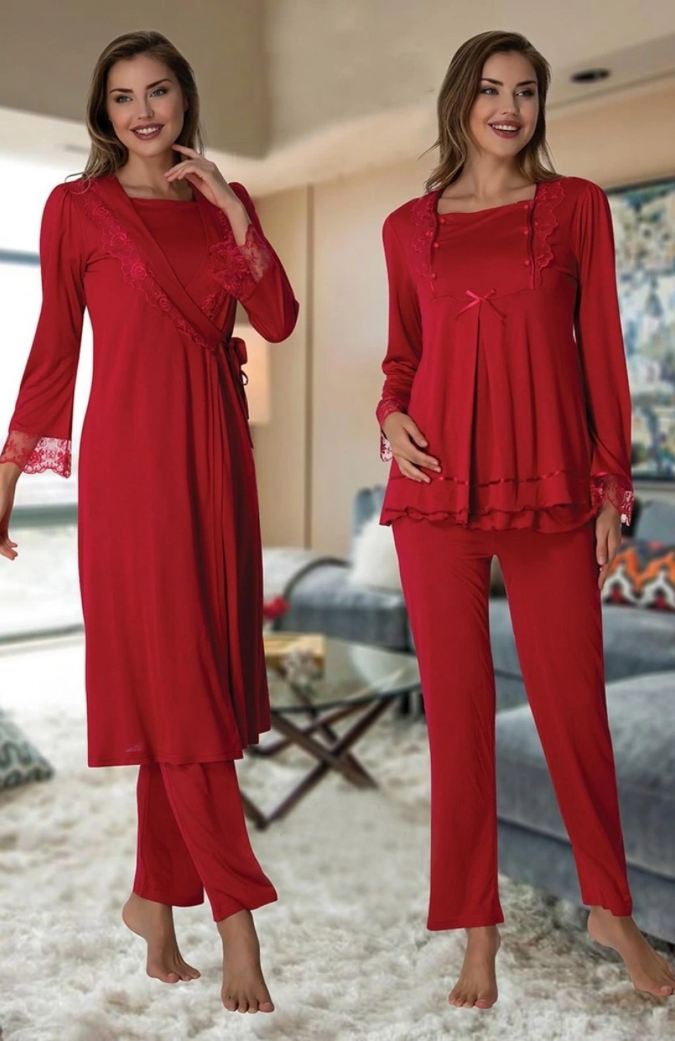 Effortt 2018  Sabahlıklı Lohusa Pijama Takımı