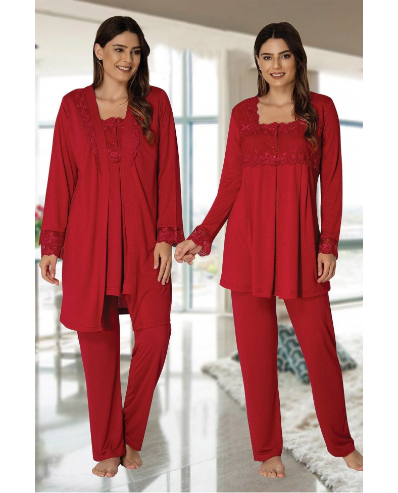 Effortt 2401  Sabahlıklı Lohusa Pijama Takımı