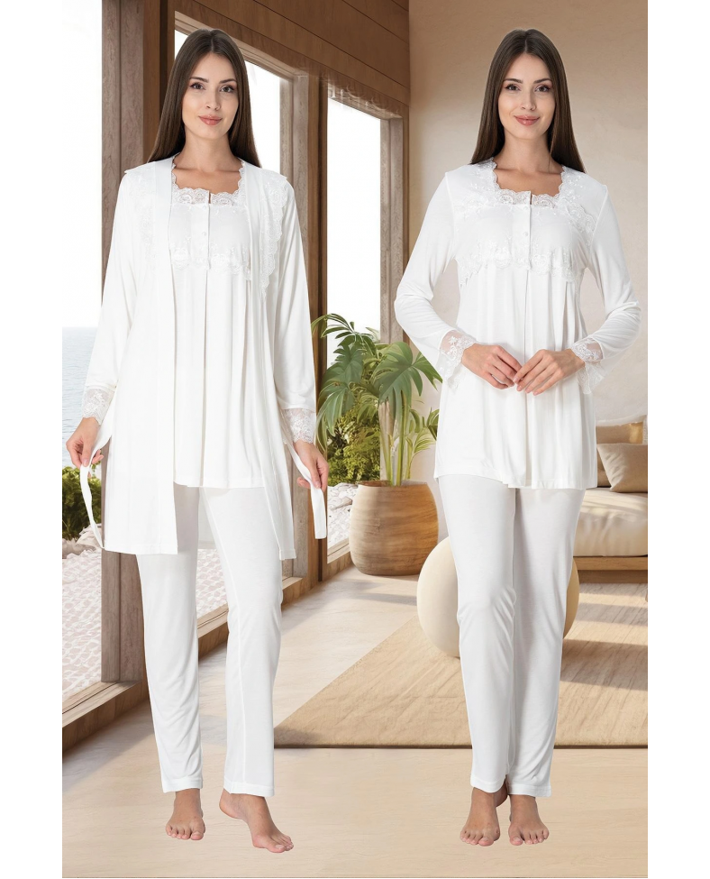 Effortt 2401  Sabahlıklı Lohusa Pijama Takımı