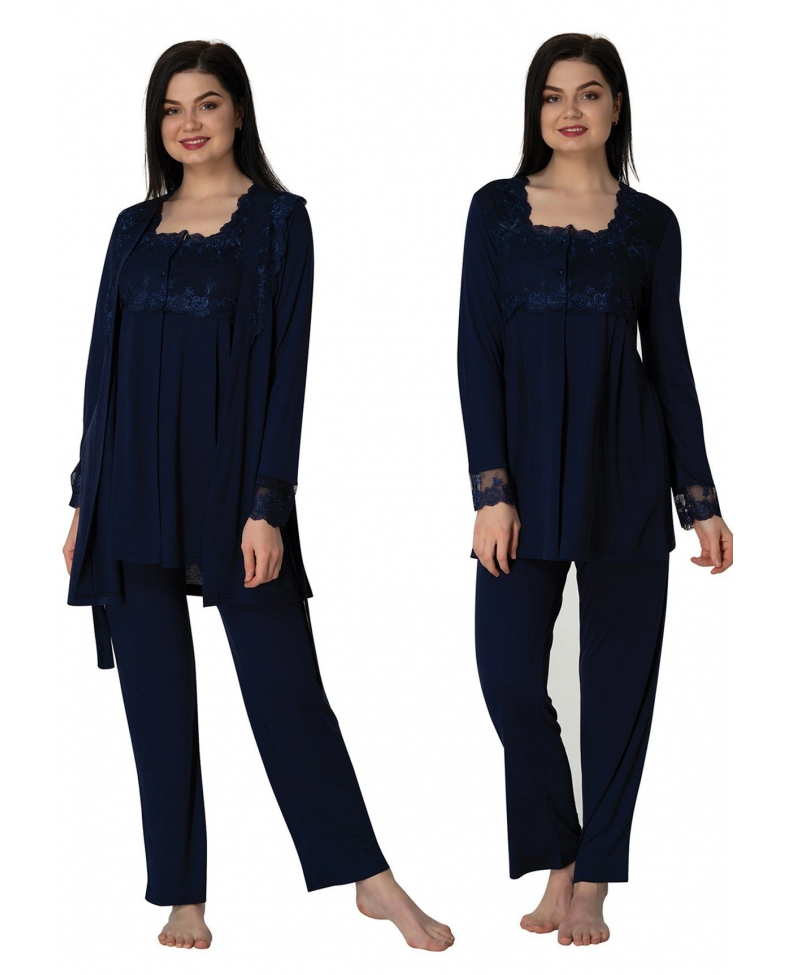 Effortt 2401  Sabahlıklı Lohusa Pijama Takımı