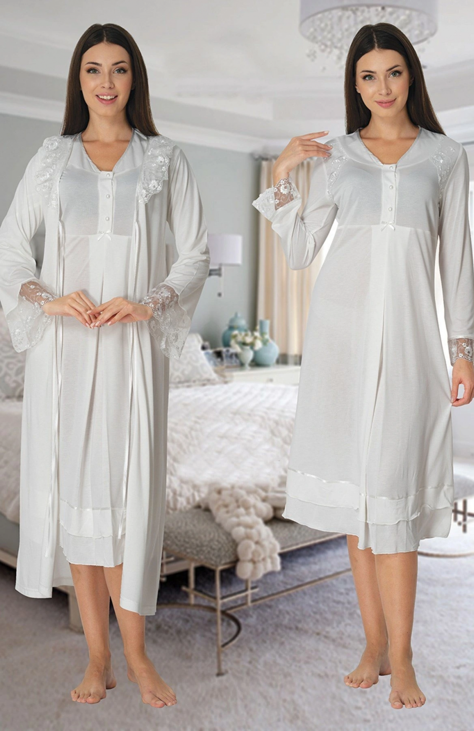 Effortt 2425  Sabahlıklı Lohusa Gecelik