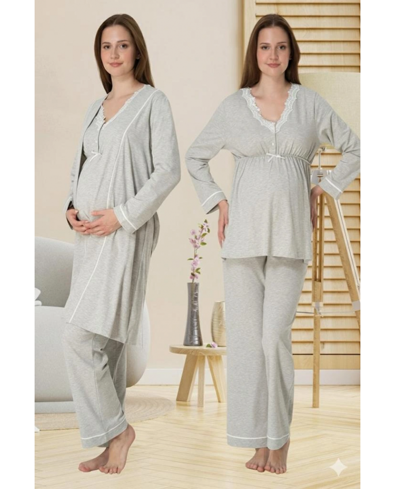 Effortt 3054 Sabahlıklı Lohusa Pijama Takımı