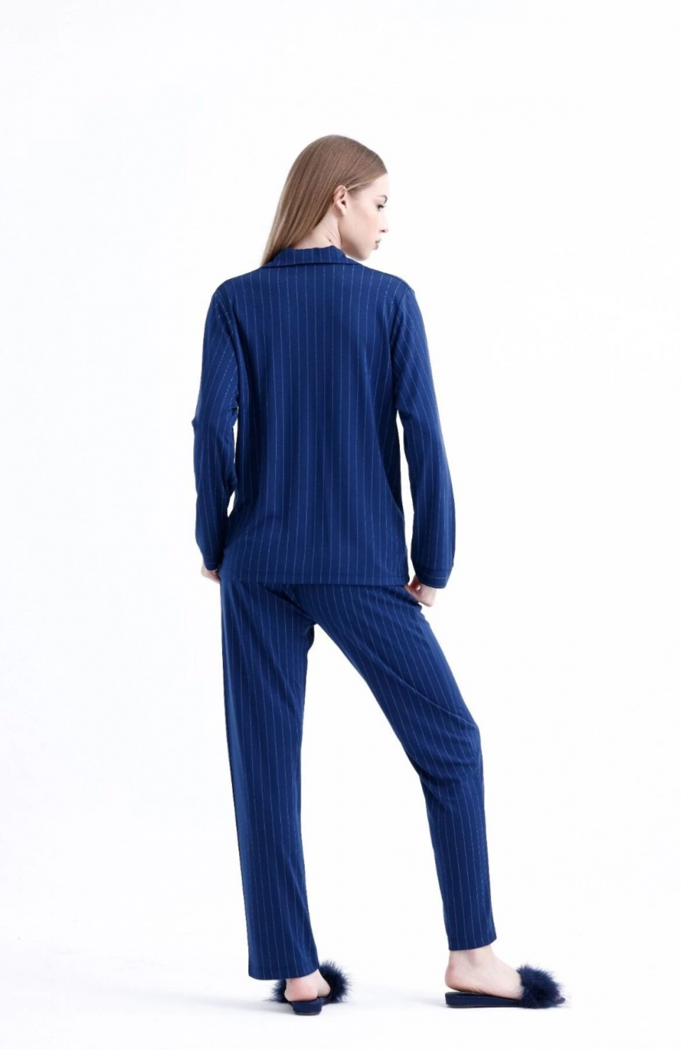 Espuar 775 Kadın Çizgili Penye Pijama Takımı