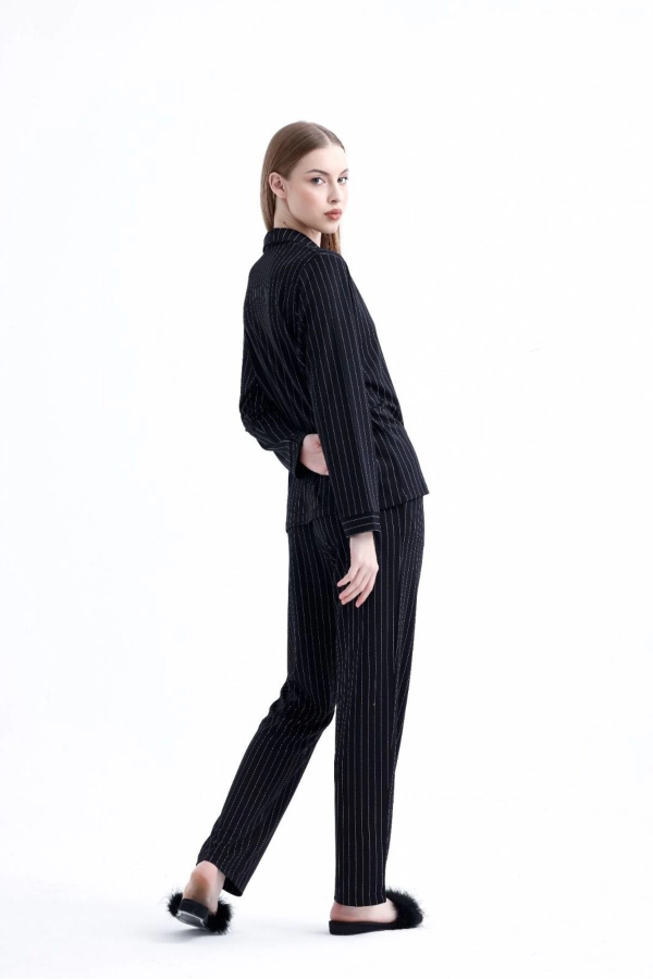 Espuar 775 Kadın Çizgili Penye Pijama Takımı