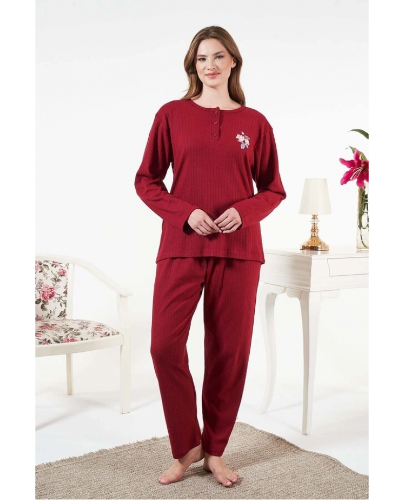 Estiva 25330 İnterlok Şardonlu Pijama Takımı Somersan Giyim | Kadın, Erkek ve Çocuk Moda