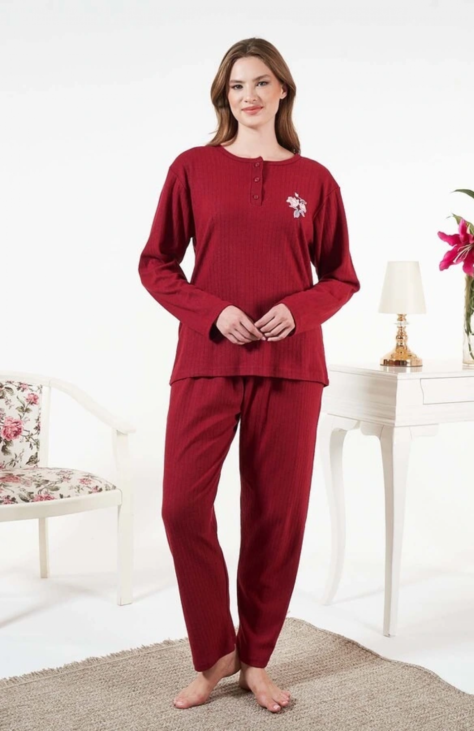 Estiva 25330 İnterlok Şardonlu Pijama Takımı