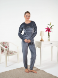 Estiva 25383 Uzun Kol Kadife Pijama Takımı