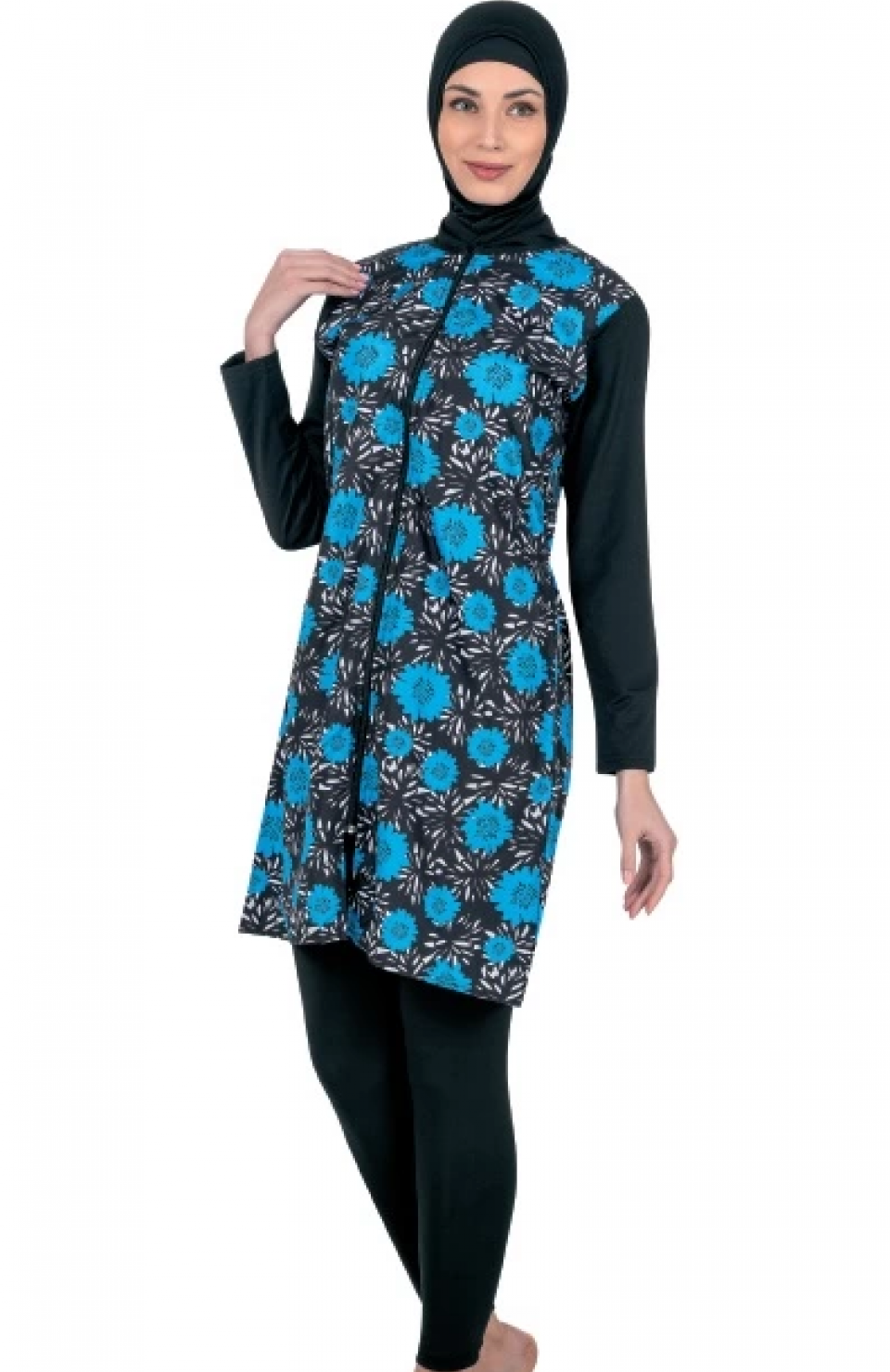 Fantasy 3121 Bayan Desenli Tesettür Mayo