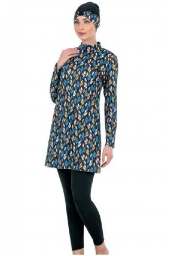 Fantasy 3316 Bayan Desenli Tesettür Mayo