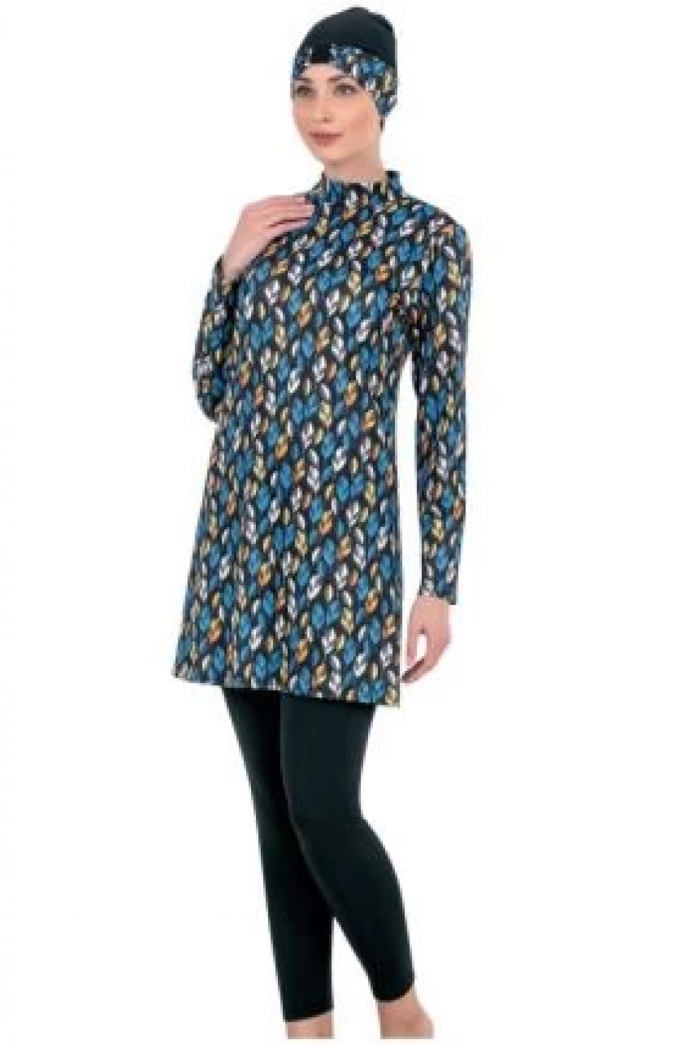 Fantasy 3316 Bayan Desenli Tesettür Mayo