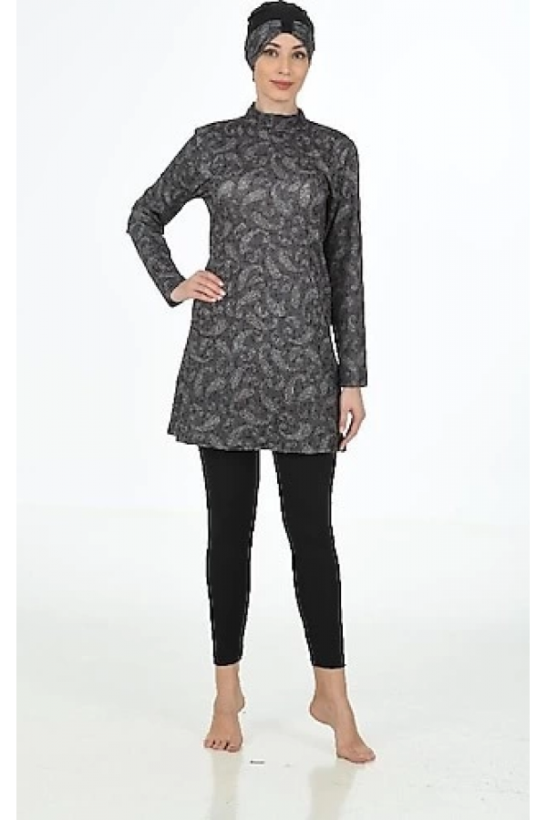 Fantasy 3321 Bayan  Desenli Tesettür Mayo