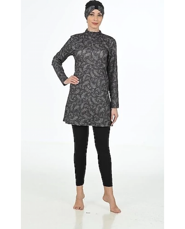 Fantasy 3321 Bayan  Desenli Tesettür Mayo