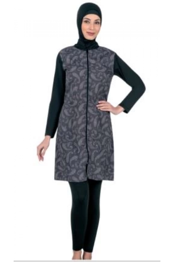 Fantasy 3352 Bayan Desenli Tesettür Mayo