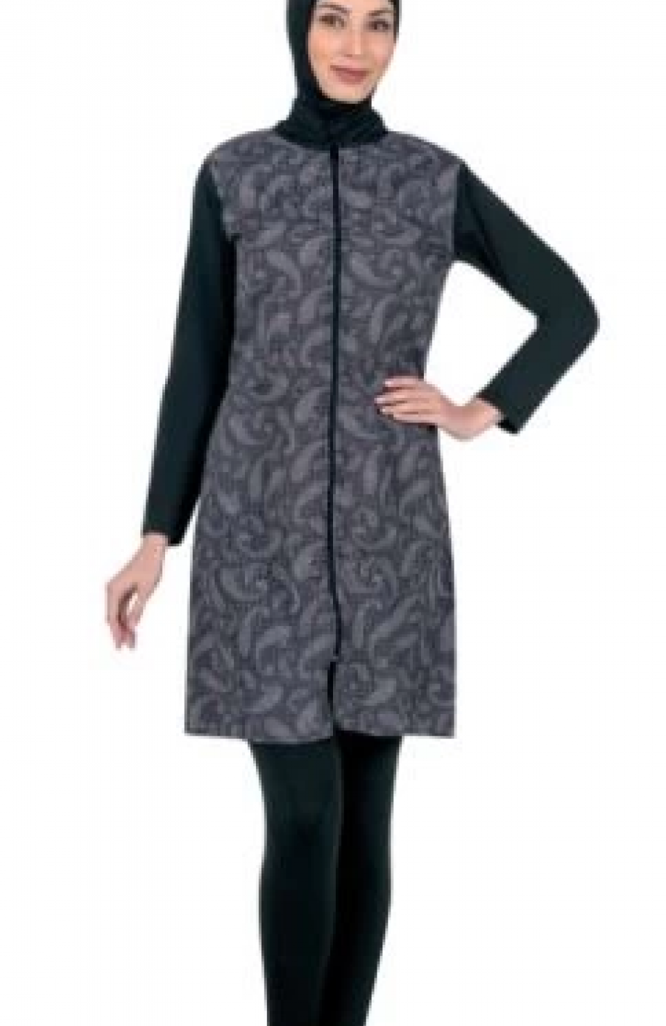 Fantasy 3352 Bayan Desenli Tesettür Mayo