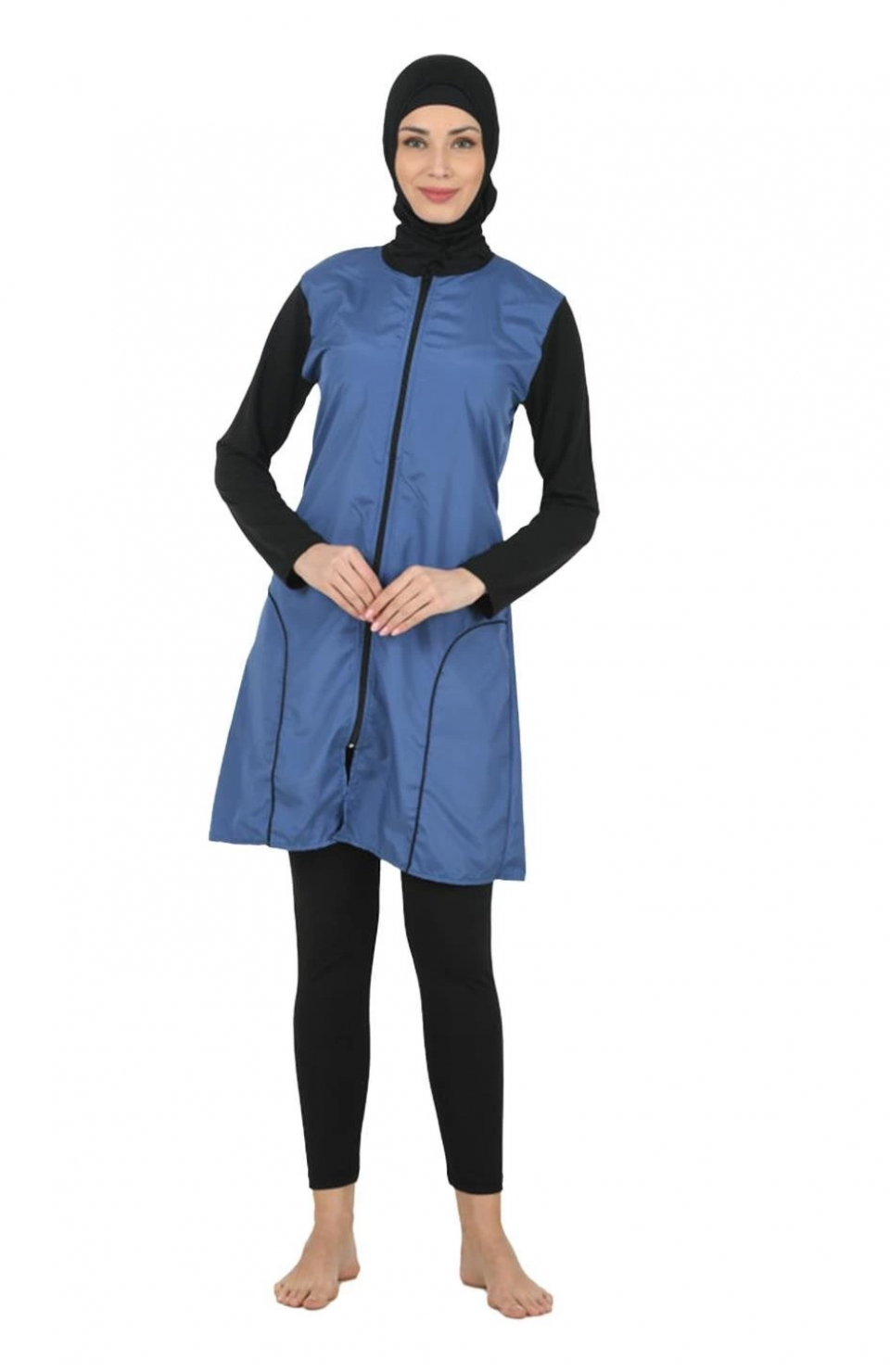 Fantasy 3372 Bayan Tam Kapalı Paraşüt Kumaş Tesettür Mayo