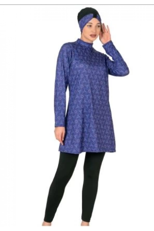 Fantasy 3409 Bayan Desenli Tesettür Mayo