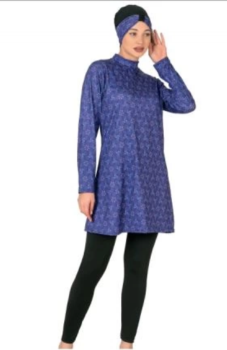 Fantasy 3409 Bayan Desenli Tesettür Mayo