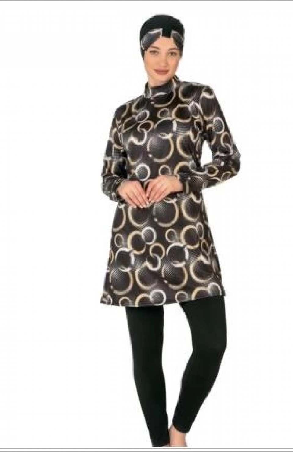 Fantasy 3414 Bayan Desenli Tesettür Mayo