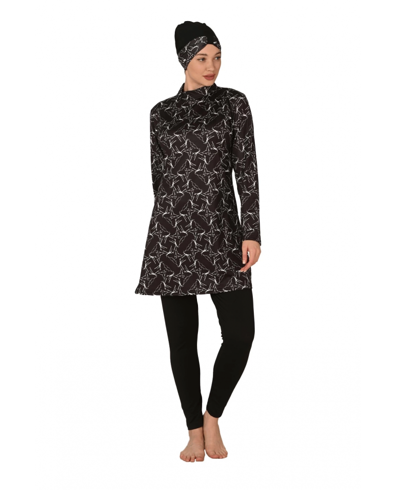 Fantasy 3419 Bayan Desenli Tesettür Mayo