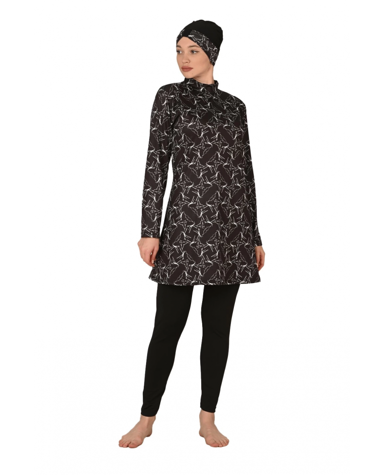 Fantasy 3419 Bayan Desenli Tesettür Mayo