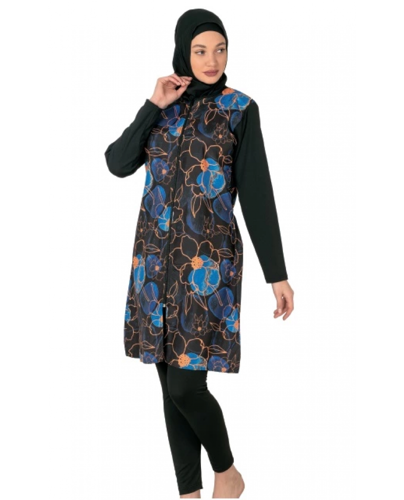 Fantasy 3440 Bayan Desenli Tesettür Mayo