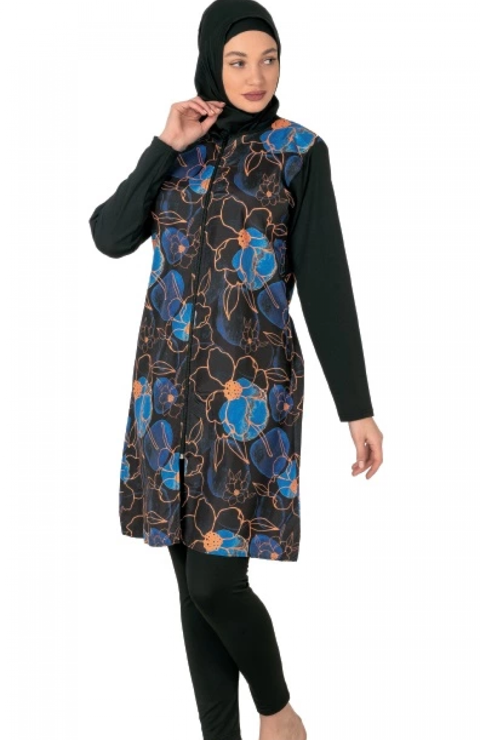 Fantasy 3440 Bayan Desenli Tesettür Mayo