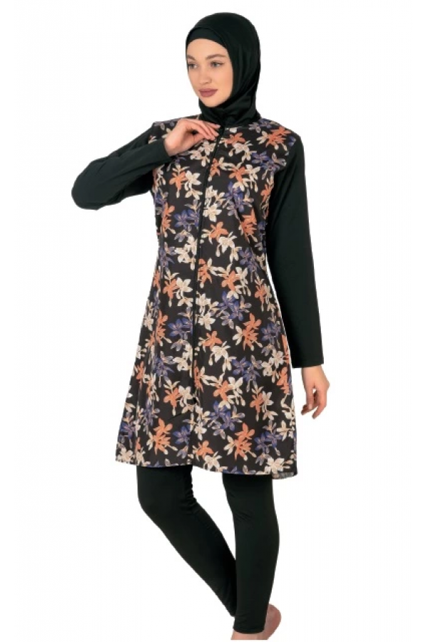 Fantasy 3442 Bayan Desenli Tesettür Mayo